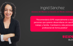 Entrevista a Ingrid Sánchez, alumna del Máster en Gestión del Medio Ambiente de EIPE Business School